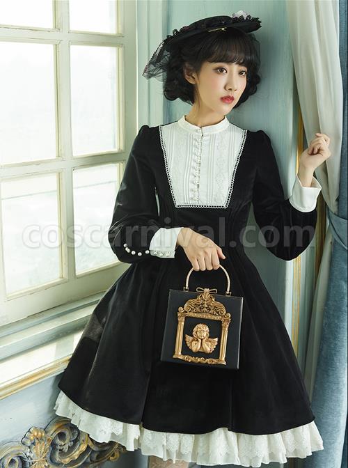 Velour-Long-Sleeve-Pearl-Buttons-Classic-Lolita-Dress-coscarnival-4356