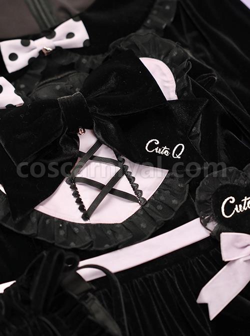 Velvet-Front-Of-The-Chest-Heart-Lace-Bow-Knot-Patchwork-Design-Polka-Dot-Hem-Black-Purple-Classic-Lolita-Sleeveless-Dress-coscarnival-1949