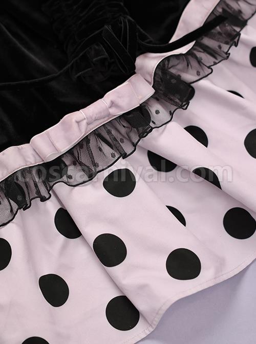 Velvet-Front-Of-The-Chest-Heart-Lace-Bow-Knot-Patchwork-Design-Polka-Dot-Hem-Black-Purple-Classic-Lolita-Sleeveless-Dress-coscarnival-1963