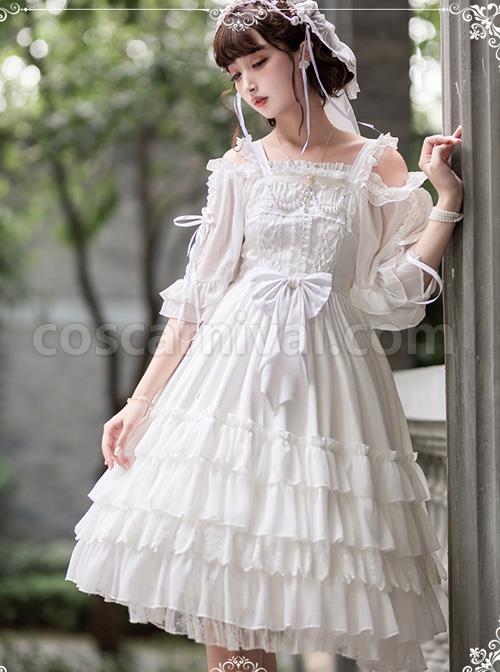 Venus-Kiss-Series-White-Elegant-Classic-Lolita-Sling-Dress-coscarnival-82
