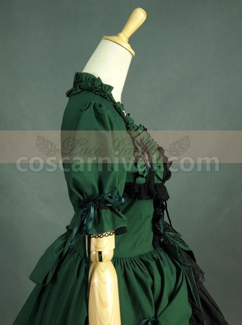 Victorian-Retro-Green-And-Black-Lace-Short-Sleeves-Classic-Lolita-Dress-coscarnival-645