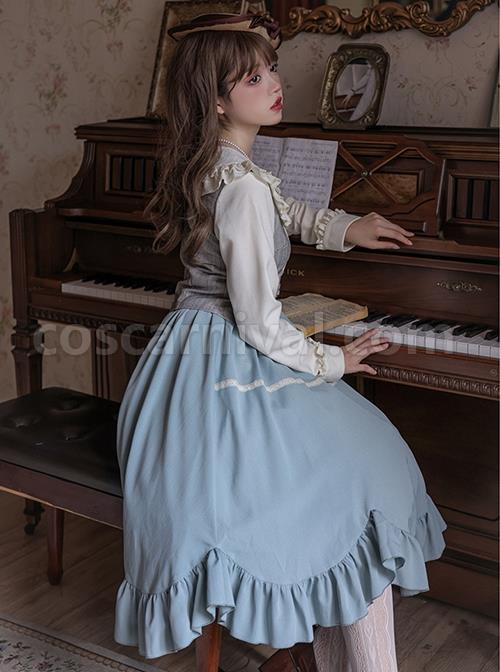 Vintage-Elegant-Lace-V-Neck-False-Three-Pieces-Petal-Hem-Design-Classic-Lolita-Long-Sleeve-Dress-coscarnival-1948