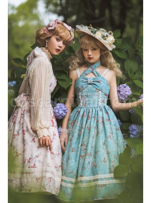 Vintage-Elegant-Small-Floral-Print-Jacquard-Lace-Decoration-Pleated-Double-Row-Pearl-Classic-Lolita-Detachable-Halter-Neck-Design-Dress-coscarnival-1917