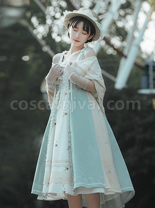 Vintage-Gentle-Rustic-Style-Square-Neck-Lace-Decoration-Flower-Vines-Embroidered-Front-Short-Back-Long-Hem-Classic-Lolita-Sleeveless-Dress-Set-coscarnival-1464