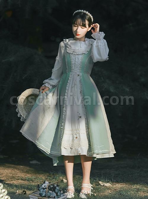Vintage-Gentle-Rustic-Style-Square-Neck-Lace-Decoration-Flower-Vines-Embroidered-Front-Short-Back-Long-Hem-Classic-Lolita-Sleeveless-Dress-Set-coscarnival-1469
