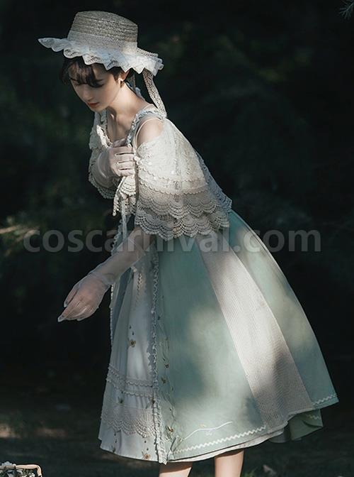 Vintage-Gentle-Rustic-Style-Square-Neck-Lace-Decoration-Flower-Vines-Embroidered-Front-Short-Back-Long-Hem-Classic-Lolita-Sleeveless-Dress-Set-coscarnival-1490