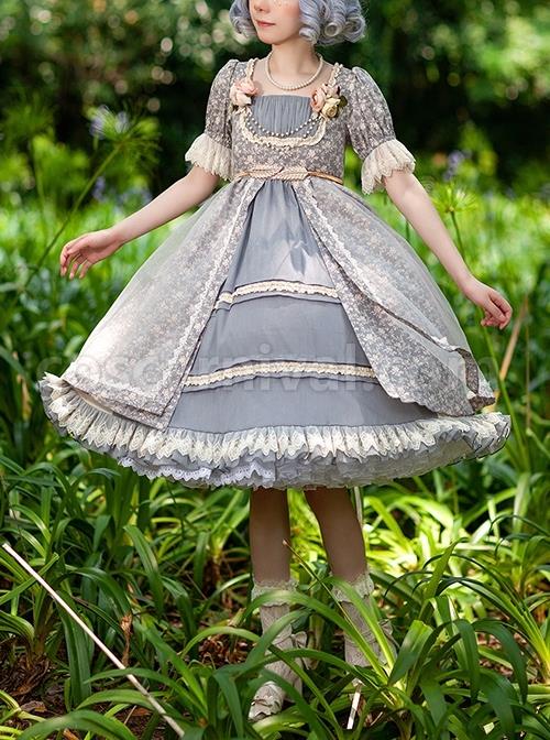 Vintage-White-Fragment-Floral-Print-Decoration-Lace-Jacquard-Cuffs-Square-Neckline-Classic-Lolita-Dress-coscarnival-1444