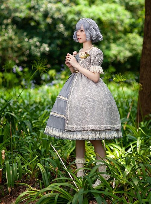 Vintage-White-Fragment-Floral-Print-Decoration-Lace-Jacquard-Cuffs-Square-Neckline-Classic-Lolita-Dress-coscarnival-1467