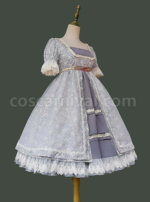 Vintage-White-Fragment-Floral-Print-Decoration-Lace-Jacquard-Cuffs-Square-Neckline-Classic-Lolita-Dress-coscarnival-1483