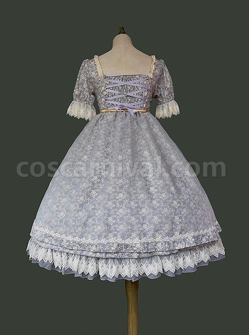Vintage-White-Fragment-Floral-Print-Decoration-Lace-Jacquard-Cuffs-Square-Neckline-Classic-Lolita-Dress-coscarnival-1492