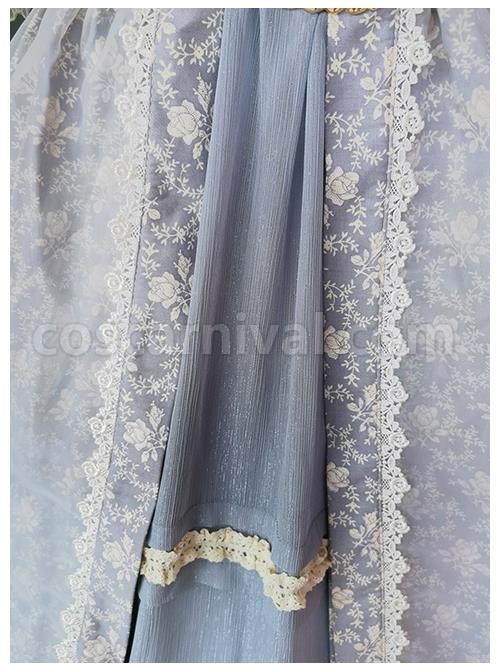 Vintage-White-Fragment-Floral-Print-Decoration-Lace-Jacquard-Cuffs-Square-Neckline-Classic-Lolita-Dress-coscarnival-1511