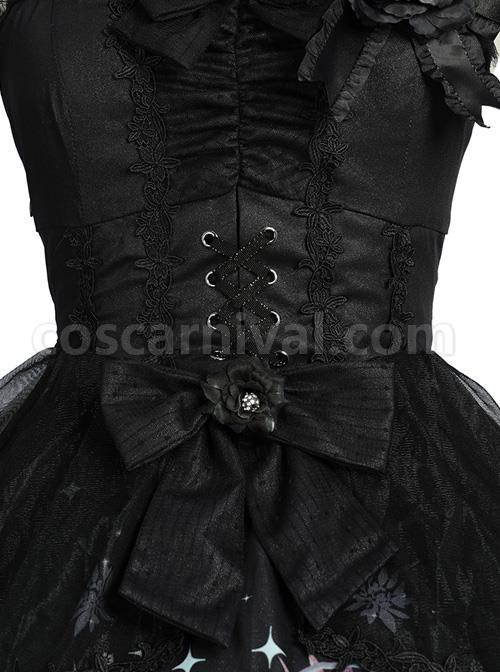 Virgin Flower Series JSK Gothic Lolita Light Hanayome Tea Party Sling Dress coscarnival