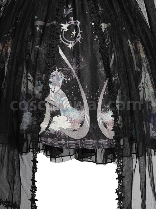 Virgin Flower Series JSK Gothic Lolita Light Hanayome Tea Party Sling Dress coscarnival