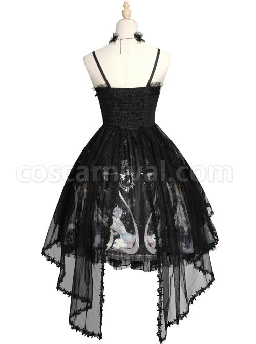 Virgin Flower Series JSK Gothic Lolita Light Hanayome Tea Party Sling Dress coscarnival