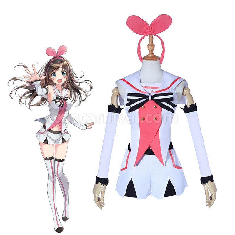 Virtual YouTuber Kizuna AI Uniform Cosplay Costumes Halloween Party Show Dress coscarnival011116007
