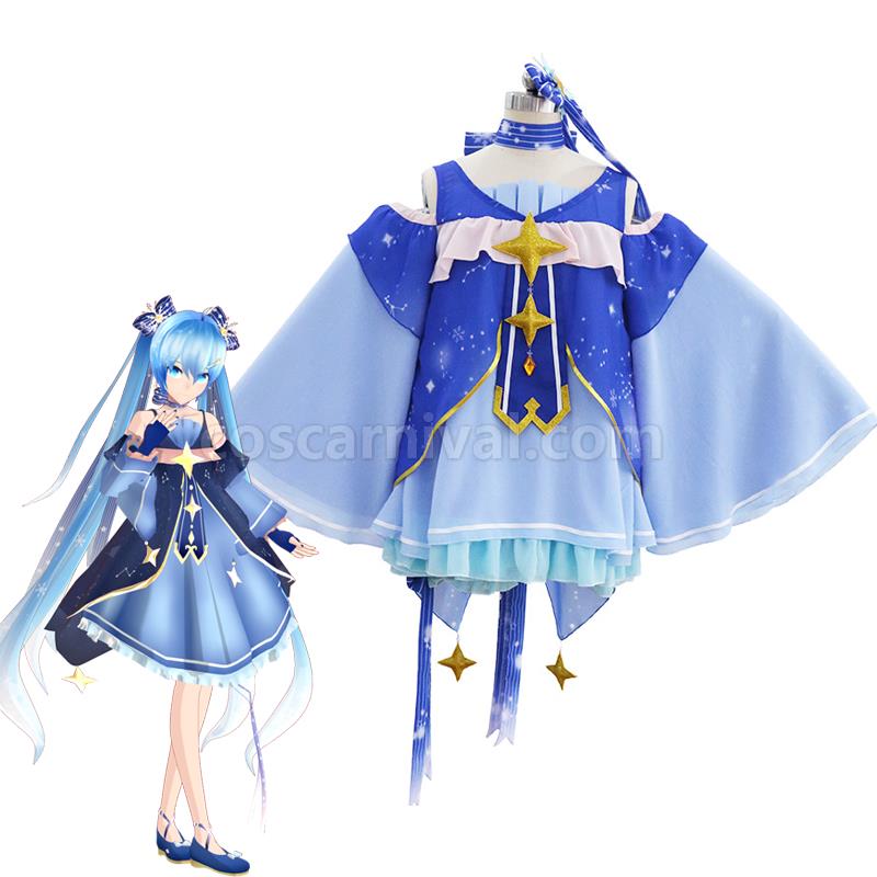 Vocaloid Hatsune Miku Snow Miku Princess of Star and Snow Cosplay Costumes coscarnival01117182
