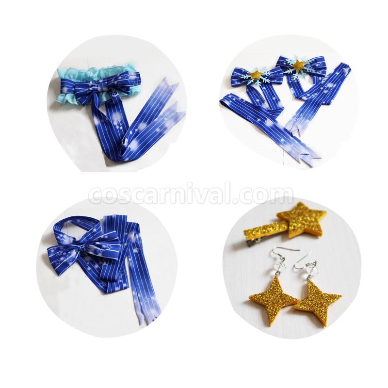 Vocaloid Hatsune Miku Snow Miku Princess of Star and Snow Cosplay Costumes coscarnival01117223