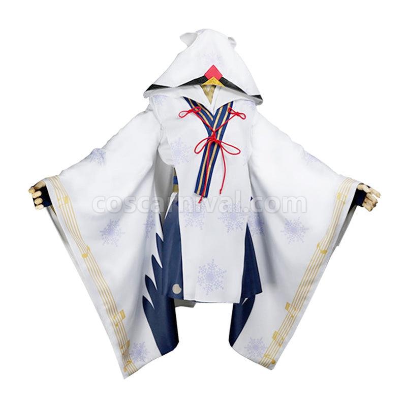 Vocaloid Hatsune Miku Snow Witch Kimono Cosplay Costume coscarnival011112731