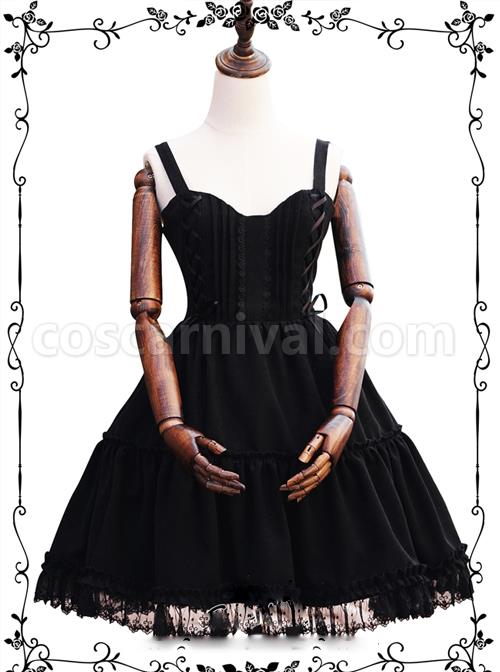 Waltz-Series-Double-Lace-up-Bowknot-Classic-Lolita-Sling-Dress-coscarnival-614