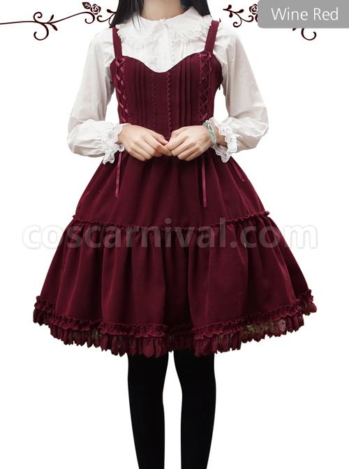 Waltz-Series-JSK-Wine-Red-Elegant-Classic-Lolita-Sling-Dress-coscarnival-592