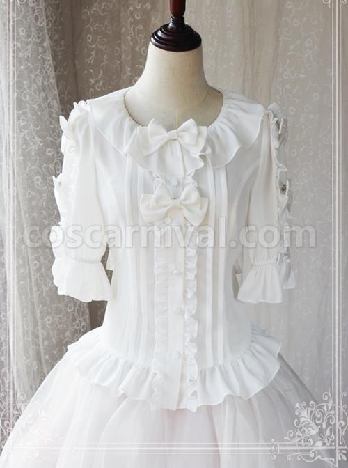 War Of Thrones Series White Classic Lolita Short Sleeve Shirt coscarnival