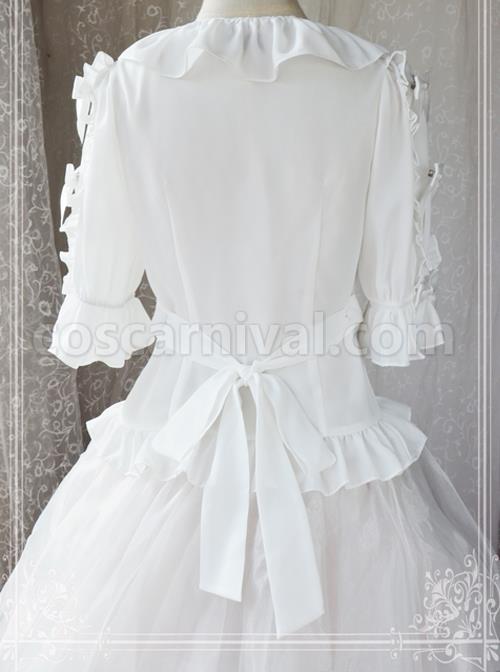 War Of Thrones Series White Classic Lolita Short Sleeve Shirt coscarnival