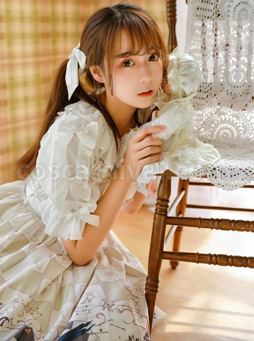 War Of Thrones Series White Classic Lolita Short Sleeve Shirt coscarnival