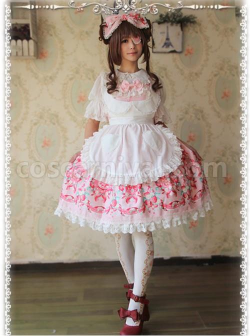 White Chiffon Lolita Super Short Top With Detachable trumpet Sleeve coscarnival