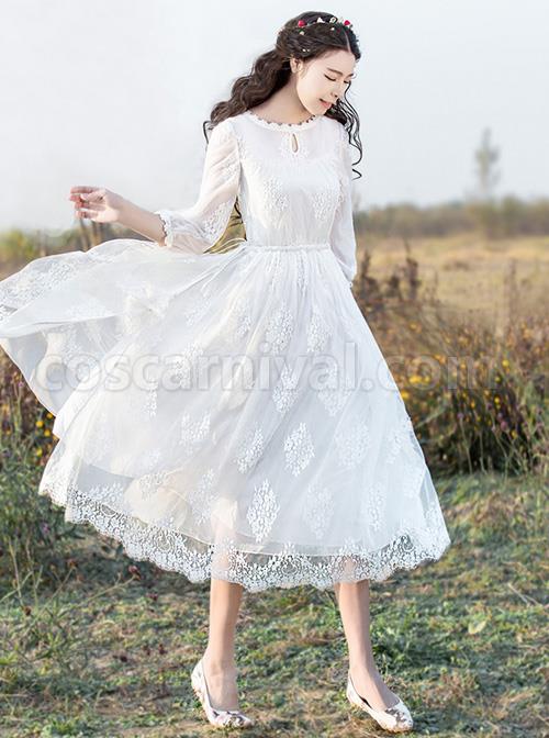 White-Embroidery-Lace-Classic-Lolita-Long-Sleeve-Dress-coscarnival-3634