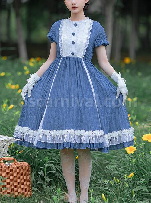 White-Lace-Ruffle-Hem-Blue-Elegant-OP-Classic-Lolita-Short-Sleeve-Dress-coscarnival-4081