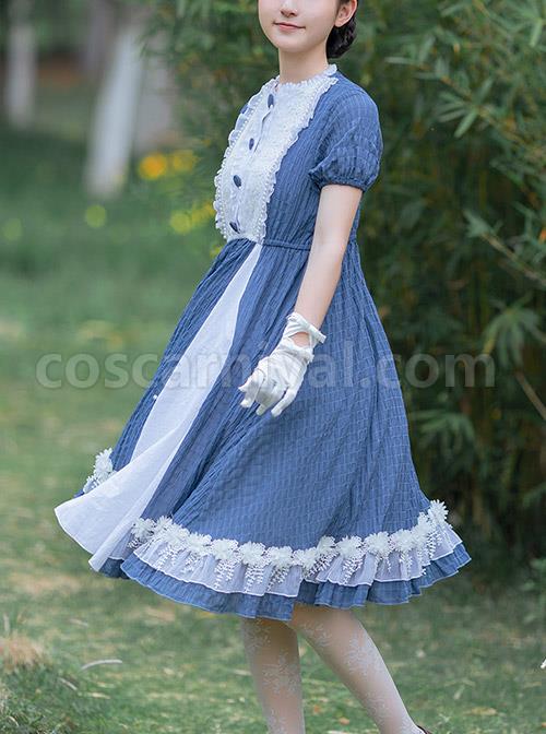 White-Lace-Ruffle-Hem-Blue-Elegant-OP-Classic-Lolita-Short-Sleeve-Dress-coscarnival-4100