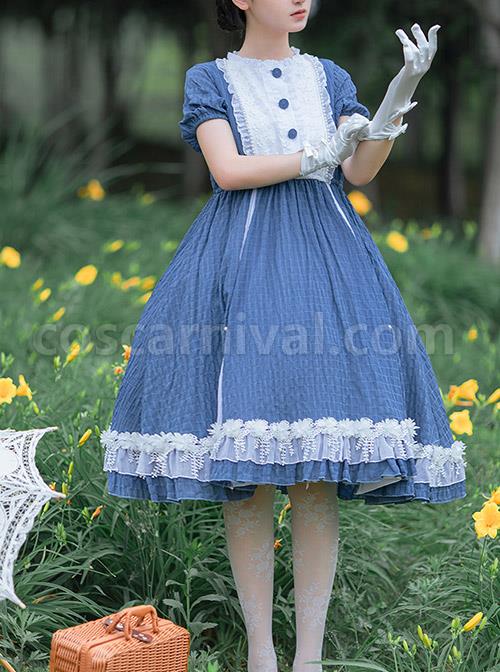White-Lace-Ruffle-Hem-Blue-Elegant-OP-Classic-Lolita-Short-Sleeve-Dress-coscarnival-4108