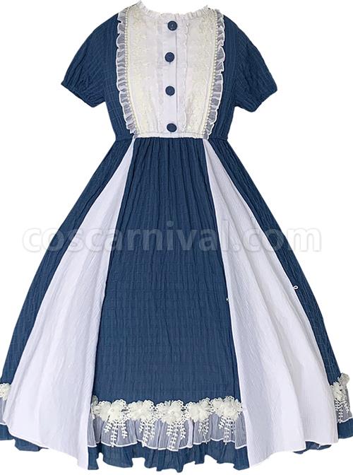 White-Lace-Ruffle-Hem-Blue-Elegant-OP-Classic-Lolita-Short-Sleeve-Dress-coscarnival-4125