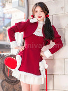 White-Plush-Round-Neck-Plush-Bow-Knot-Slit-Hem-Design-Winter-Classic-Lolita-Sleeveless-Dress-coscarnival-1907