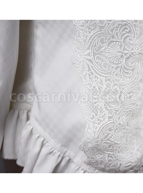 White Retro Hepburn Palace Style Embroidery Classic Lolita Shirt coscarnival