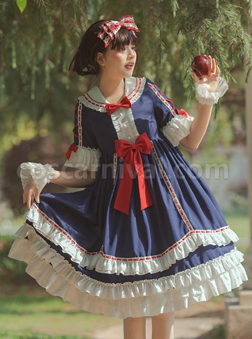 White-Snow-Hime-Series-Blue-Gorgeous-Court-Navy-Collar-Ruffled-Red-Bow-Knot-Frenulum-Classic-Lolita-Short-Sleeve-Dress-coscarnival-491