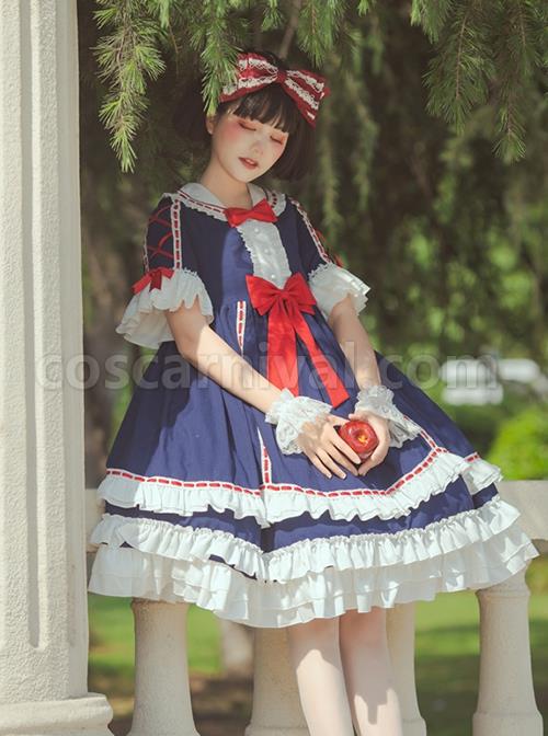 White-Snow-Hime-Series-Blue-Gorgeous-Court-Navy-Collar-Ruffled-Red-Bow-Knot-Frenulum-Classic-Lolita-Short-Sleeve-Dress-coscarnival-495