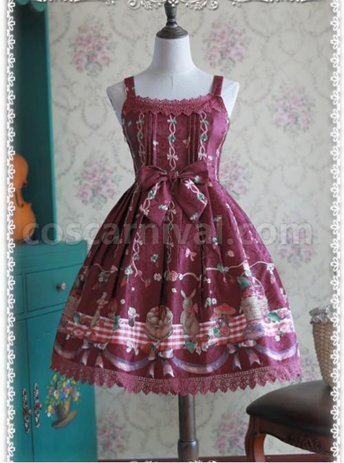 Wine-Red-Decorative-Pattern-Waist-Vest-Skirt-coscarnival-4870
