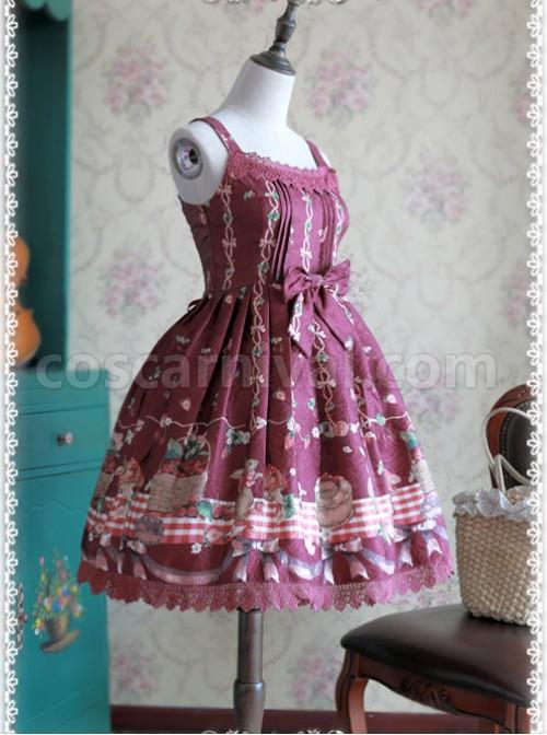 Wine-Red-Decorative-Pattern-Waist-Vest-Skirt-coscarnival-4874