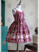 Wine-Red-Decorative-Pattern-Waist-Vest-Skirt-coscarnival-4874