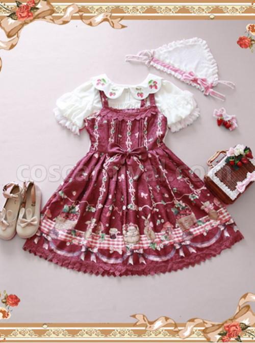 Wine-Red-Decorative-Pattern-Waist-Vest-Skirt-coscarnival-4883