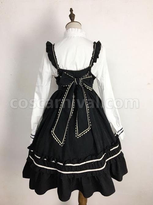 Wine-Red-Elegant-Bowknot-Classic-Lolita-Sling-Dress-coscarnival-1878