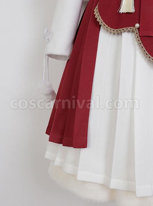 Winter-Strawberry-Rabbit-Series-Chinese-Style-Improved-Embroidery-Tassel-Autumn-Winter-White-Skirt-Classic-Lolita-Long-Sleeved-Dress-Set-coscarnival-1903