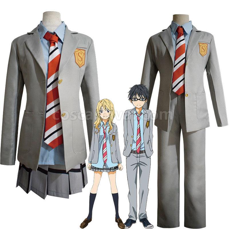 Your Lie in April Kaori Miyazono Uniform Cosplay Costumes coscarnival01113713