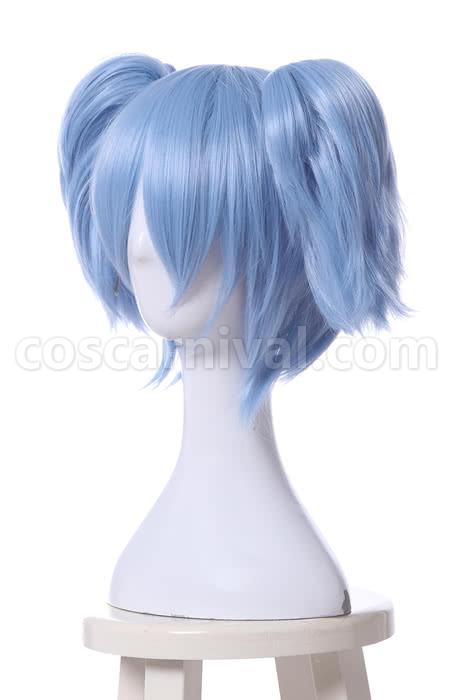 assassination classroom shiota nagisa blue fade white wig custom cosplays