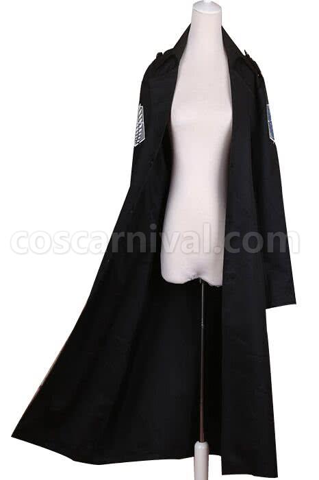 Attack On Titan Eren Jaeger Black Long Section Cloak Cosplays