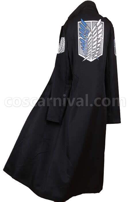 Titan Eren Jaeger 블랙 롱 섹션 망토 코스프레 의상에 대한 공격