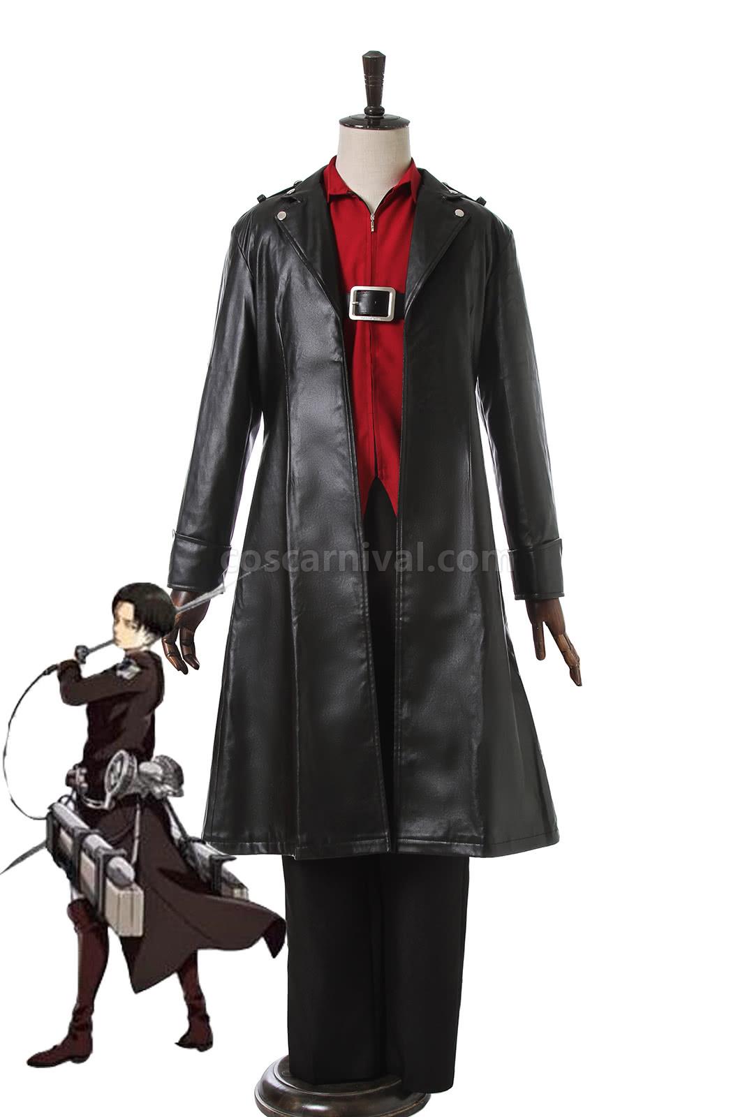 Attack On Titan Levi Black Custom Costume
