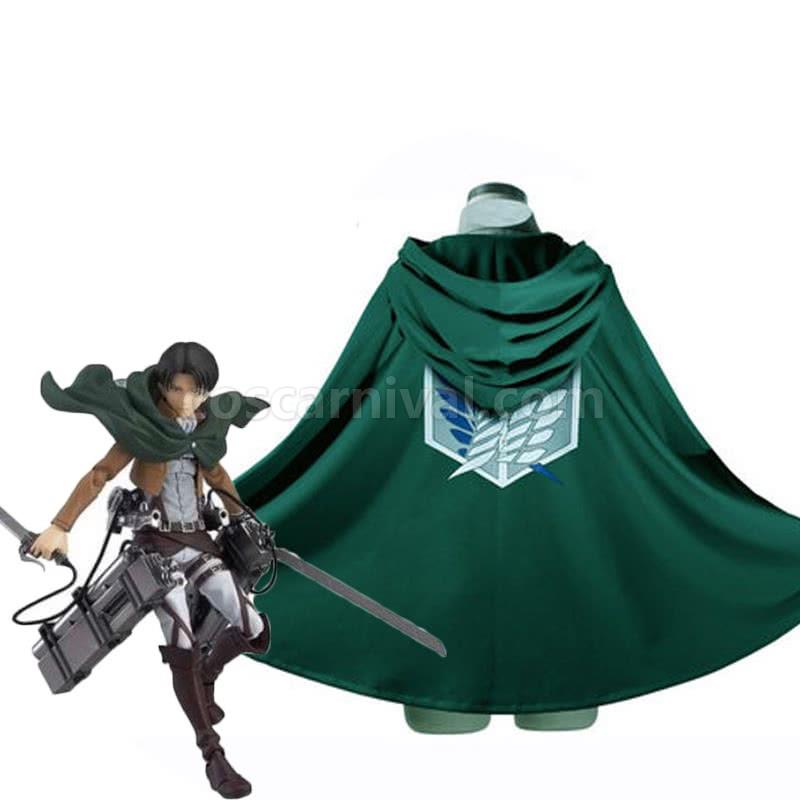 Attack On Titan Levi The Recon Corps Wings of Freedom Cloak Costumes