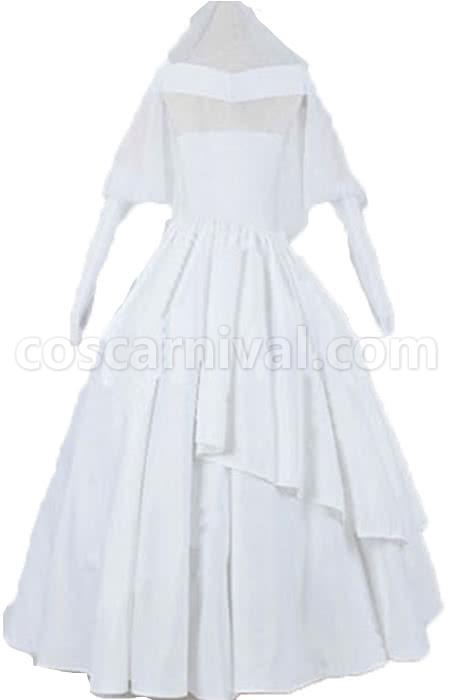 타이탄 미카사 화이트 웨딩 코스프레 의상에 대한 공격